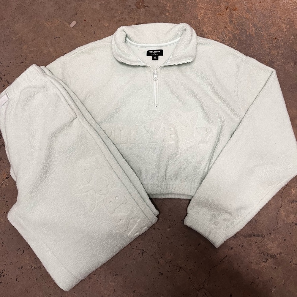 Mint green Playboy by PacSun fleece set of 2 size xs